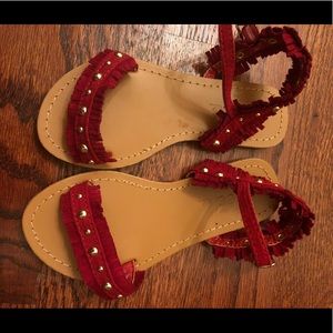 Red Peek Sandals (new) - Size 10 Toddler